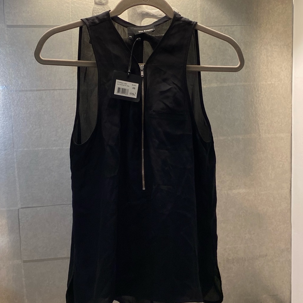 The Kooples black silk top